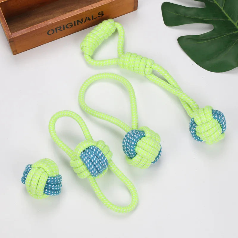 Heavy Duty Rope Toy Set for Dogs; Cotton Chew Toys for Teething & Aggressive Chewers