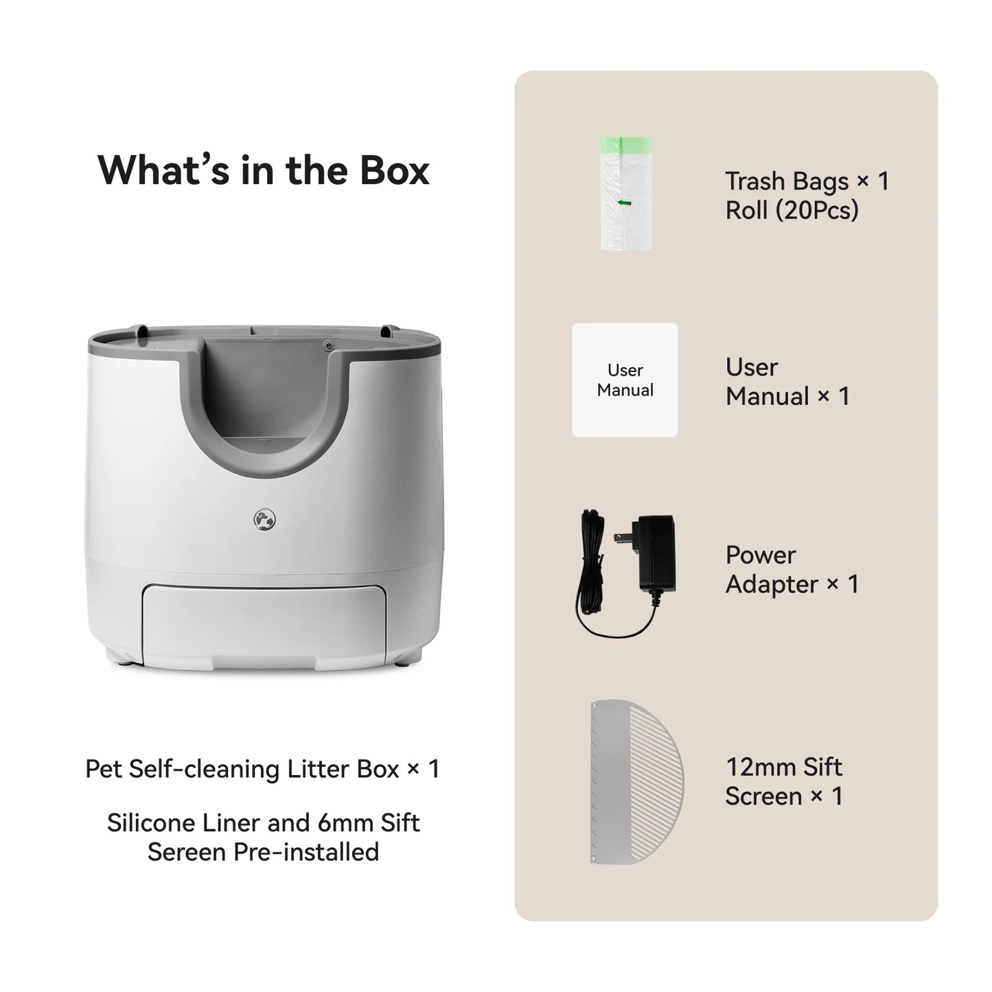 Smart Automatic Self-Cleaning Litter Box; App-Controlled Odor Control Cat Toilet