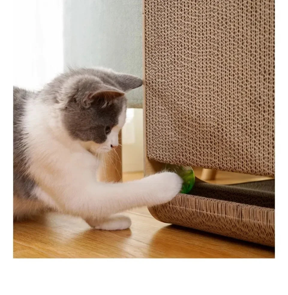 Corrugated Cat Scratching Board; Reversible Cardboard Scratcher Pad for Kittens
