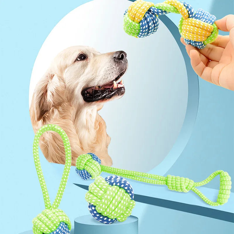 Heavy Duty Rope Toy Set for Dogs; Cotton Chew Toys for Teething & Aggressive Chewers