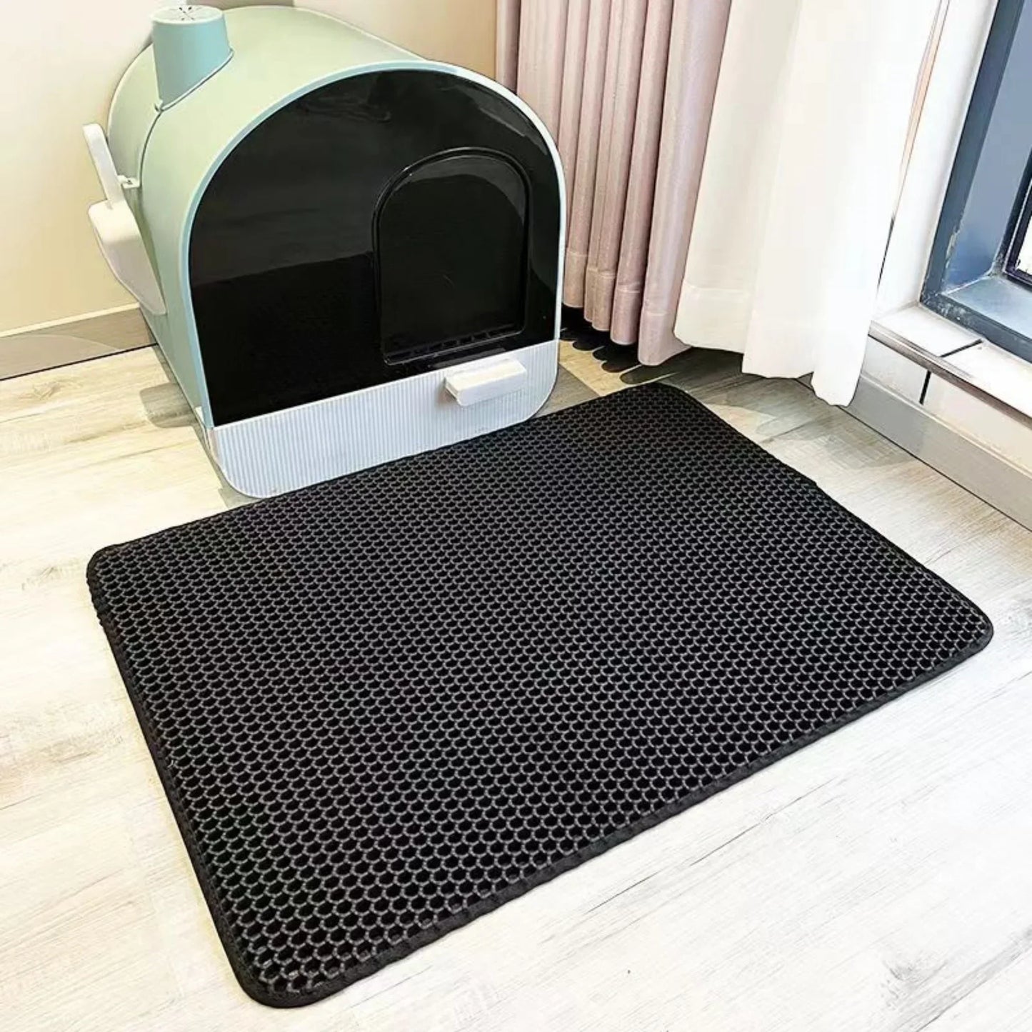 Double Layer Honeycomb Cat Litter Mat; Waterproof Litter Trapping Pad