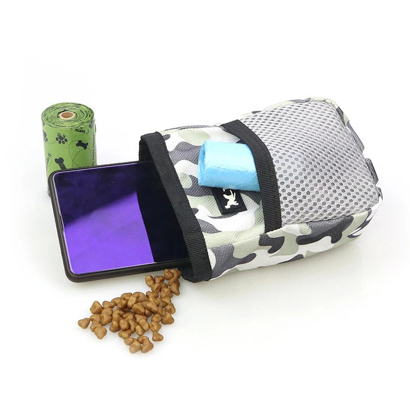 Dog Training Treat Pocket Pouch; Portable Hands-Free Reward Bag with Waist Clip
