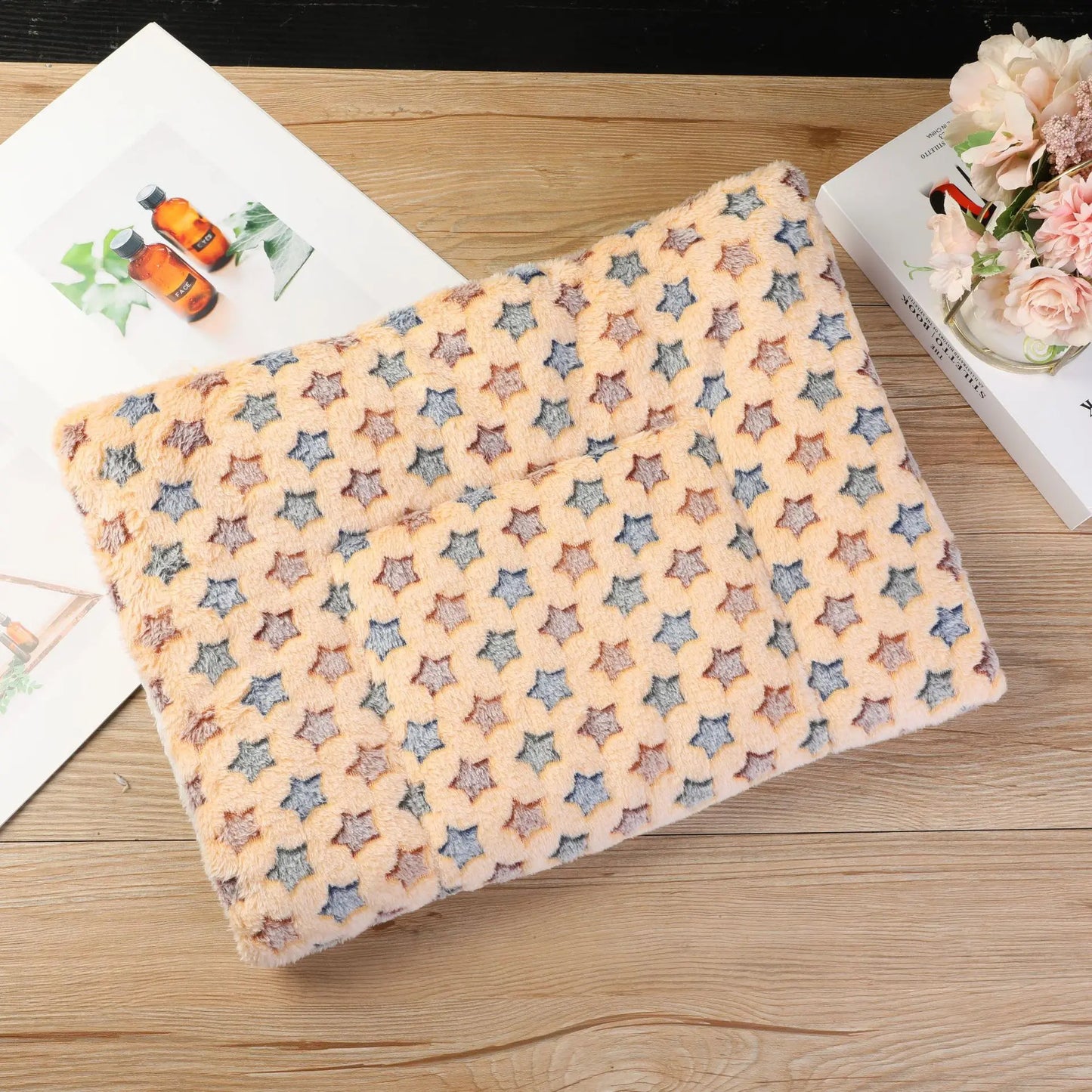 Ultra-Soft Plush Pet Mat; Fleece Kennel Liner & Crate Bed Cushion