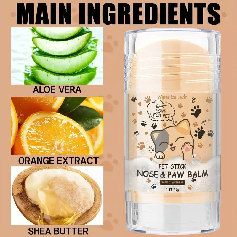 Natural Pet Care Balm; Soothing Organic Paw Pad & Nose Moisturizer for Dogs